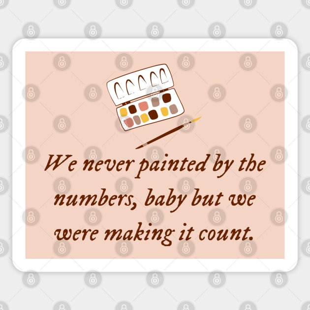 Painted By The Numbers Sticker by Likeable Design